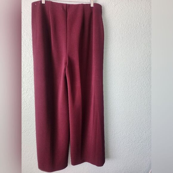 Lane Bryant Burgundy Wide Leg High Rise Pants New Without Tags - Picture 5 of 11